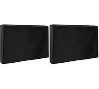 Amazon Basics, Copertura impermeabile per TV da esterno, per 52 - 55 pollici TV a schermo piatto, 131,3 x 13,7 x 78,7 cm, Nera (Confezione da 2)