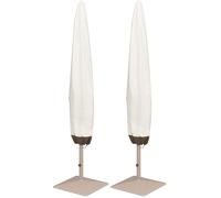 Amazon Basics Copertura per ombrellone, Beige/Marrone Chiaro, 17.8 x 58.4 x 193 cm (Confezione da 2)