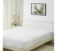 Amazon Basics Coprimaterasso Impermeabile Matrimoniale, Fascia Elastica Extra Profonda 45 cm, Lavabile e Silenzioso, 160 x 200 cm, Bianco