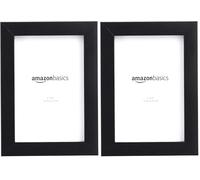 Amazon Basics Cornice per foto -10 x 15 cm, Rettangolare, 18 x 13 cm, Nero, Confezione da 4