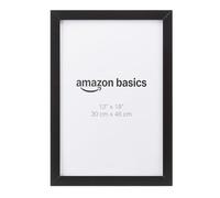 Amazon Basics - Cornice Rettangolare in Legno per Poster/Foto, 30cm x 46cm, Nero