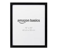 Amazon Basics - Cornice Rettangolare in Legno per Poster/Foto, 40cm x 50cm, Nero