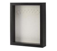Amazon Basics - Cornice Rettangolare in Legno Stile Shadow Box/per Foto, 20cm x 25,4cm, Nero