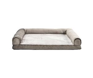 Amazon Basics Cuccia per cani e altri animali domestici, in stile divano, per salotto, in schiuma, sfoderabile, Taupe, 91 x 69 x 17 cm (L x W x H)