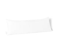 Amazon Basics Cuscino Lungo per il Corpo in Microfibra Ipoallergenico per Gravidanza, Dormire Laterale, Supporto Schiena e Collo, 50 x 130 cm, Bianco