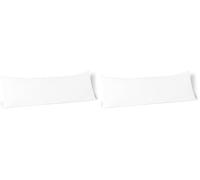 Amazon Basics Cuscino Lungo per il Corpo in Microfibra Ipoallergenico per Gravidanza, Dormire Laterale, Supporto Schiena e Collo, 50 x 130 cm, Bianco (Confezione da 2)