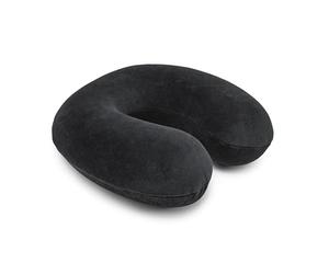 Amazon Basics Cuscino per il collo, in memory foam, 1 unità, Semicircolare, Nero