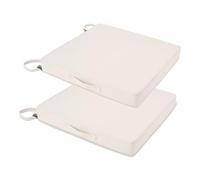 Amazon Basics - Cuscino per Sedia da Giardino. 60.9x60.9x7.6 cm. Beige. Confezione da 2