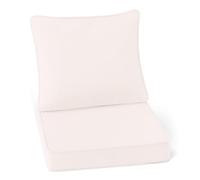 Amazon Basics - Cuscino per Sedia da Giardino con Schienale. 48.2x48.2x7.6 cm. Beige. Confezione da 1