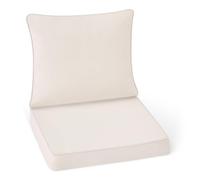Amazon Basics - Cuscino per Sedia da Giardino con Schienale. 55.9x55.9x7.6 cm. Beige. Confezione da 1