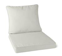 Amazon Basics - Cuscino per Sedia da Giardino con Schienale. 60.9x60.9x7.6 cm. Beige. Confezione da 1