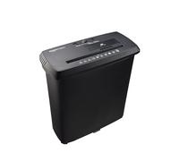 Amazon Basics - Distruggidocumenti a Strisce, 8 Fogli, per Documenti A4, CD e Carte di Credito, Cestino da 13L, Nero