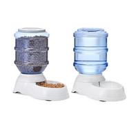 Amazon Basics Dosatore di Cibo e Acqua per Animali Domestici pour Cane,Distributore di Acqua con capacità di 9,46 l e Distributore di Cibo con capacità di 5,44 kg, Misura Grande