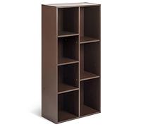 Amazon Basics Estantería 7 compartimentos cubo, Espresso, 50 x 24 x 106 cm | librería