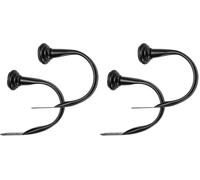 Amazon Basics Fermatenda decorativo, set da 2, nero (Confezione da 2)