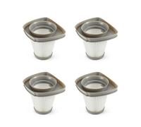 Amazon Basics Filtri di Ricambio per Scopa Elettrica con Filo 2-in-1 (Modello: B07SH66PXX), Confezione da 4, Lavabili, Grigio Freddo, 106.2 L*90.4W *90.1H mm