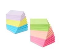 Amazon Basics - Foglietti Adesivi Standard, 24 Blocchi, Blocchi per Appunti Autoadesivi, Colori Pastello Assortiti, 7,6cm x 7,6cm