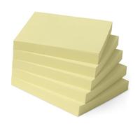 Amazon Basics - Foglietti Adesivi Standard, 5 Blocchi, Blocchi di Foglietti Autoadesivi, 100 Fogli per Blocco, Giallo, 7,6cm x 7,6cm