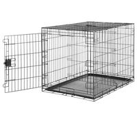 Amazon Basics Gabbia per cani in metallo Pieghevole Rimovibile con vassoio di