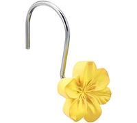 Amazon Basics - Ganci per tenda da doccia, a forma di fiore, colore giallo, 12 Unità