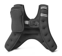 Amazon Basics, Gilet zavorrato con strisce catarifrangenti, non regolabile, 5,4 kg, Nero