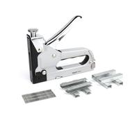 Amazon Basics Graffettatrice robusta, sparapunti 3 in 1 con 600 graffette, per tappezzeria, riparazioni domestiche, falegnameria, decorazioni e mobili, Grigia