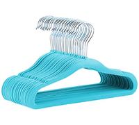 Amazon Basics - Grucce Appendiabiti Antiscivolo In Velluto per Bambini, misura 29,5 cm, confezione da 30, Blu