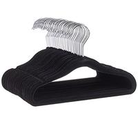 "Amazon Basics - Grucce Appendiabiti Antiscivolo in Velluto per Neonati e Bambini Piccoli, 29,5 cm (per Vestiti per Neonati), Confezione Da 50, Nero "