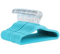 Amazon Basics - Grucce Appendiabiti Antiscivolo in Velluto per Neonati e Bambini Piccoli, 29,5 cm (per Vestiti per Neonati), Confezione Da 50, Blu