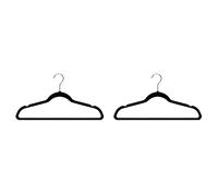 Amazon Basics Gruccia In Velluto Con Portapantaloni, 100 Pezzi, Nero & Gruccia In Velluto Con Portapantaloni, 50 Pezzi, Nero