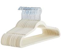 Amazon Basics Gruccia in velluto con portapantaloni, 30 pezzi, Avorio