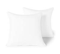 Amazon Basics Inserto del Cuscino per Divano, Imbottitura per Cuscino ipoallergenico in microfibra, 45 x 45 cm, Bianco, Set di 2