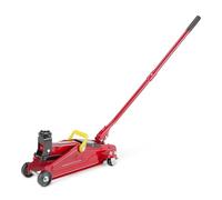 Amazon Basics Jack Idraulico da Pavimento per Auto Portatile, Capacità fino a 2,2 Tonnellate corte/2 Tonnellate Metriche/2 Tonnellate/2000 kg, Sgancio Lento, Rosso