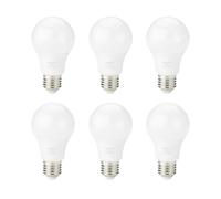 Amazon Basics Lampadina Edison a LED E27 con attacco a vite, 8 W (equivalenti a 60 W) bianco caldo, Non Dimmerabile (confezione da 6 pezzi)