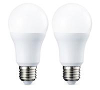 Amazon Basics Lampadina LED con Attacco a Vite E27, 10W (Equivalente a 75W), Luce Bianca Calda, Non Dimmerabile - (Confezione da 2)