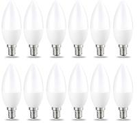Amazon Basics Lampadina LED E14 a Candela, 5W, equivalenti a 40W, Luce Bianca Calda, Dimmerabile- 6 Unità, plastic (Confezione da 2)