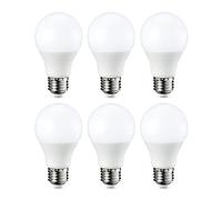 Amazon Basics Lampadina LED E27, 8.5W (equivalenti a 60W), Luce Bianca Calda, Dimmerabile - Confezione da 6