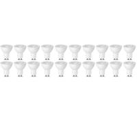 Amazon Basics Lampadina LED GU10, 5.5W (equivalenti a 50W), Luce Bianca Calda, Dimmerabile- Confezione da 20, reflector, plastic
