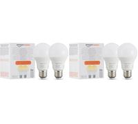 Amazon Basics Lampadina LED intelligente, dimmerabile, attacco E27, bianco caldo, 8W (60W Equivalent), compatibile solo con Alexa, 2 confezione (Confezione da 2)