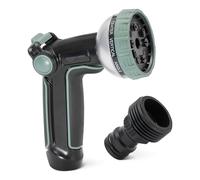 Amazon Basics - Lancia da Giardino con 10 Tipi di Getto, Verde, Confezione da 1