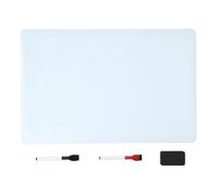 Amazon Basics Lavagna Magnetica Grande Bianca per Frigorifero, Cancellabile a Secco, 2 Pennarelli e 1 Cancellino, Planner Flessibile, Memo, Bacheca per Casa, Cucina, Ufficio, Scuola, 33cm x 50cm