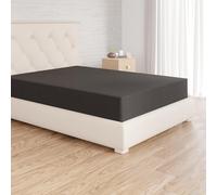 Amazon Basics Lenzuolo con angoli Matrimoniale, 160 x 200 x 30 cm, in 100% Microfibra con altezza da 30cm, Nero