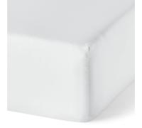 Amazon Basics Lenzuolo con angoli Matrimoniale in Cotone Biologico, 180 x 200 cm, Bianco
