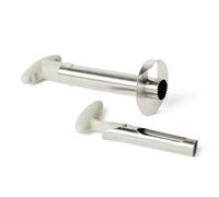 Amazon Basics Levatorsolo e Affettatrice per Ananas e Mela, Set di 2 Pezzi, Lavabile in Lavastoviglie, Grigio Lino