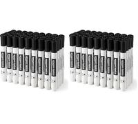 Amazon Basics Low-Odor Dry Erase Whiteboard Markers, Fine Tip, Black, 36 Count (Confezione da 2)