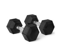 Amazon Basics manubri esagonali set con rivestimento in gomma, 10 kg, Nero