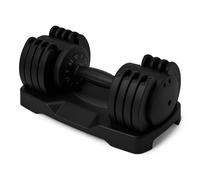 Amazon Basics Manubrio regolabile, 12 kg, 5 pesi, manubrio singolo