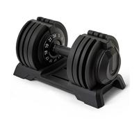Amazon Basics Manubrio regolabile, 24 kg, 12 pesi, manubrio singolo