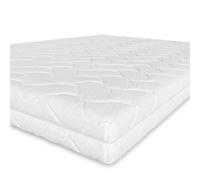 Amazon Basics Materasso Singolo in schiuma comfort a 7 zone, Medio-rigido (H3), 100 x 200 x 15 cm, Bianco