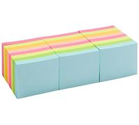 Amazon Basics - Mini Foglietti Adesivi, 24 Blocchi, Blocchi per Appunti Autoadesivi, Colori Assortiti, 3,5 x 5,0cm